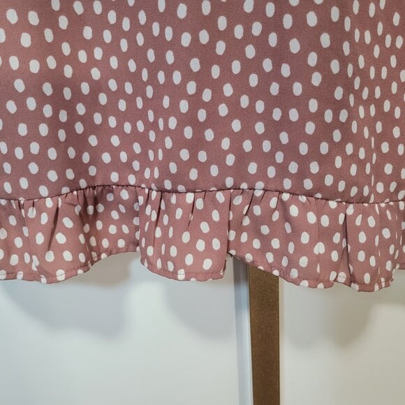 Abercrombie & Fitch Smocked Flutter Sleeve Mini Dress Sz S - Picture 3 of 12